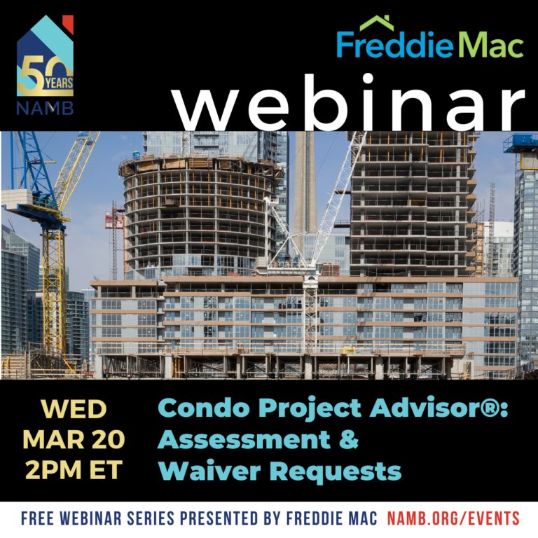 Webinar Condo Project Advisor® Assessment And Waiver Requests By Freddie Mac National 8146