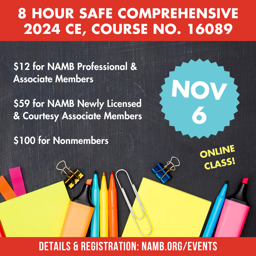 8 Hour SAFE Comprehensive 2024 CE - Course No. 16089 - National ...